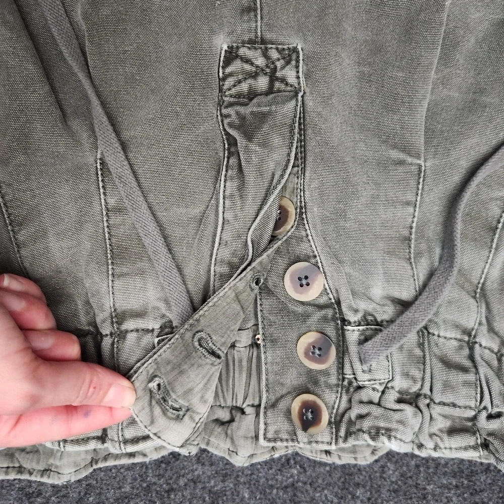 Free People Margate Pleated Drawstring Sugar Kelp Paper‎ Bag Pants XS